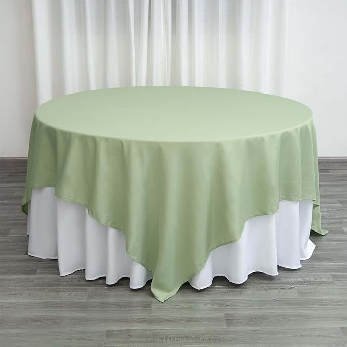 Efavormart 90" Sage Green Wholesale Linens Polyester Square Linen Tablecloth by efavormart