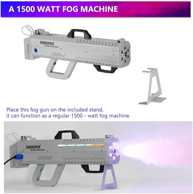 Smoke Gun for Party, 1500W Handheld Fog Machine Cannon - Image 5