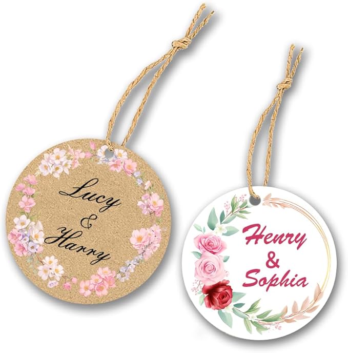 Custom Gift Tag, Personalized Favor Label, Kraft Wrapping Decoration, Wedding by Jishiletao