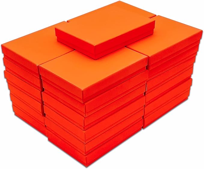 TheDisplayGuys - 25-Pack #53 Kraft Paper Cardboard Gift Boxes/Jewelry Cases w. - Image 3