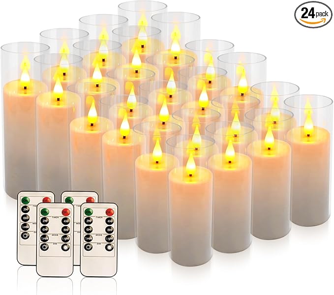 Flickering Flameless LED Candles, Outdoor Decor, Christmas Party. by fclayvts