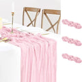 3 Pack Light Pink Cheesecloth Table Runner Gauze Table Runner Rustic Sheer by BlueTopCoLtd