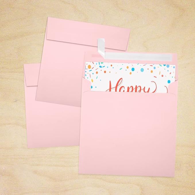 LUXPaper Square Invitation Envelopes | Peel & Press | 6 1/2" x 6 1/2" | Candy - Image 7