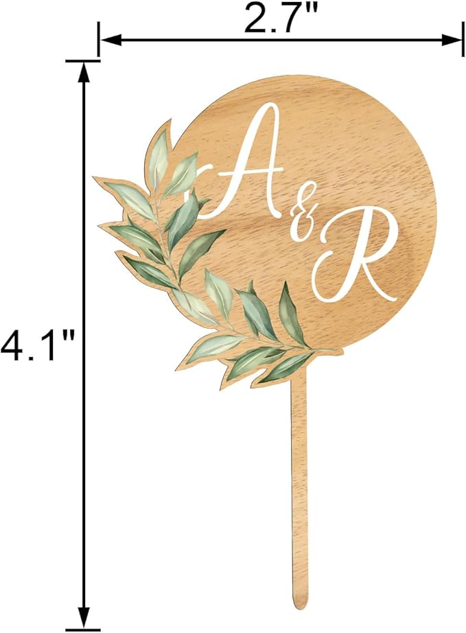 Custom Cupcake Toppers Cake Decorations in Wood - Image 8