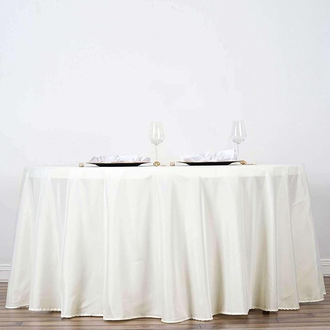 Efavormart Round Tablecloth, 132 Inch Stain & Wrinkle Resistant Washable Table by efavormart
