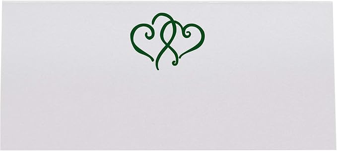Linked Hearts Printable Place Cards, Hunter Green, Laser & Inkjet Printers - Image 5