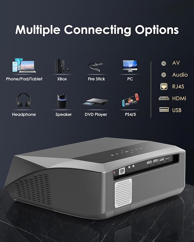 Smart 4K Projector Movie Gaming Karaoke TV, 2300 ANSI High Brightness Ultra HD - Image 9