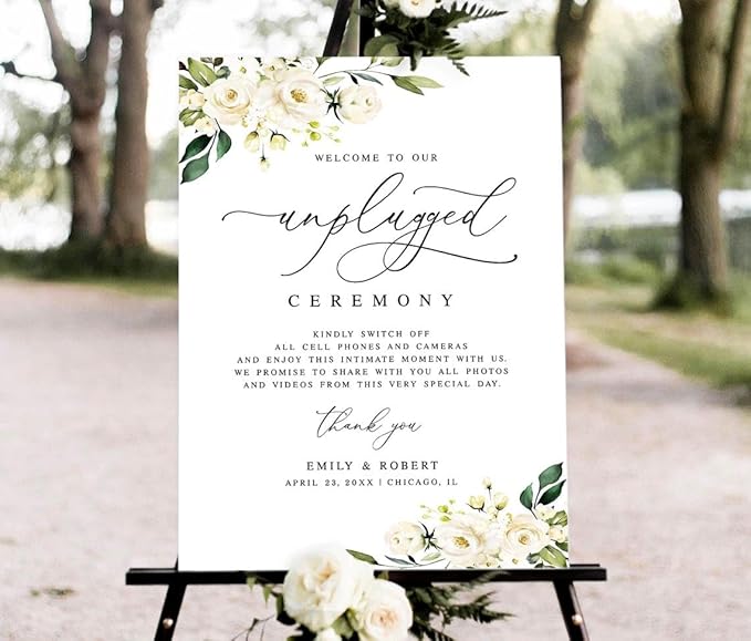 Wedding Welcome Sign, Wildflower Welcome Sign, Pole Mount by CENOVACY