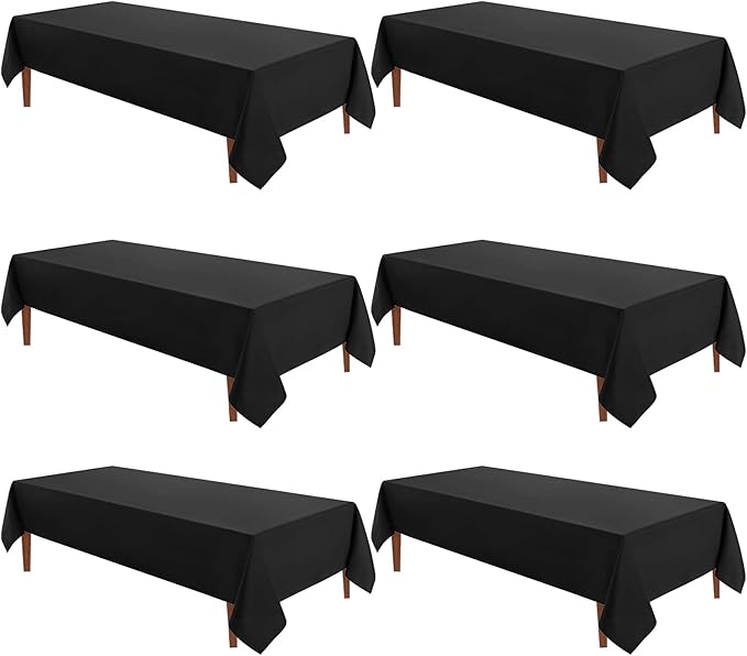 VidaFete Tablecloth 60 * 120nch 6pack Rectangle Table Cloth Polyester, Stain by VidaFete