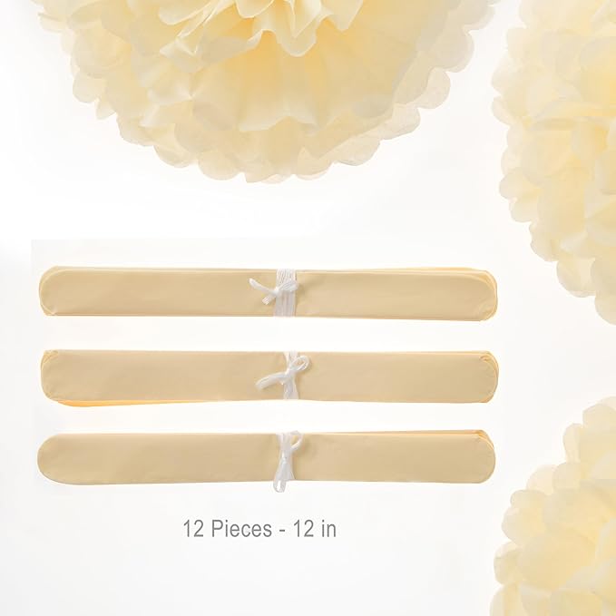 WEVEN Tissue Pom Poms Tissue Paper Flowers Tissue Fluff Balls Party Decorations - Image 2