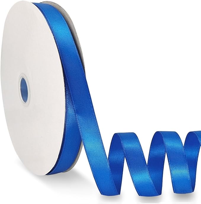 Royal Blue Satin Ribbon Double Faced Satin 1/2 inch x 55 Yards Polyester Ribbon by OZXCHIXU