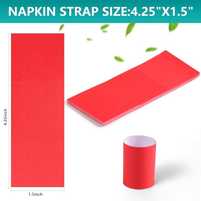 Paper Napkin Bands, Napkin Rings Self Adhesive - Image 5