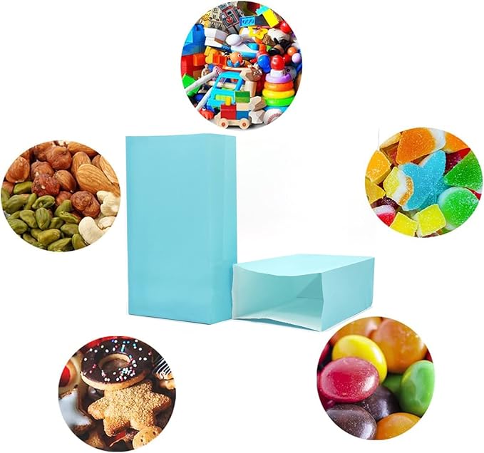 Oletx 30-Pack Blue Party Favor Paper Bags, Babyshower, School Activitities - Image 5