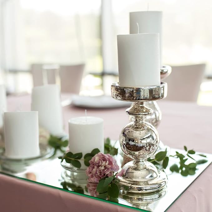 VASUHOME 5 x 12 inch Mirror Candle Plate - Image 4