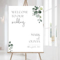 Personalized Wedding Welcome Sign, Flowers Wedding Welcome Sign, Wedding by ALICEBIN