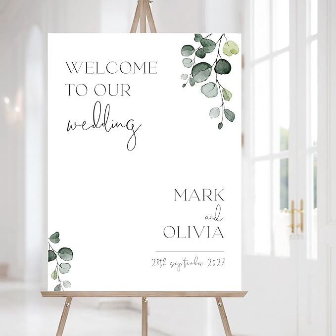 Personalized Wedding Welcome Sign, Flowers Wedding Welcome Sign, Wedding - Image 4