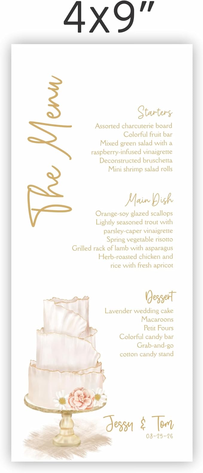 Personalized Printed Wedding Menu, Modern Wedding Menu, Simple Menu, Wedding - Image 7