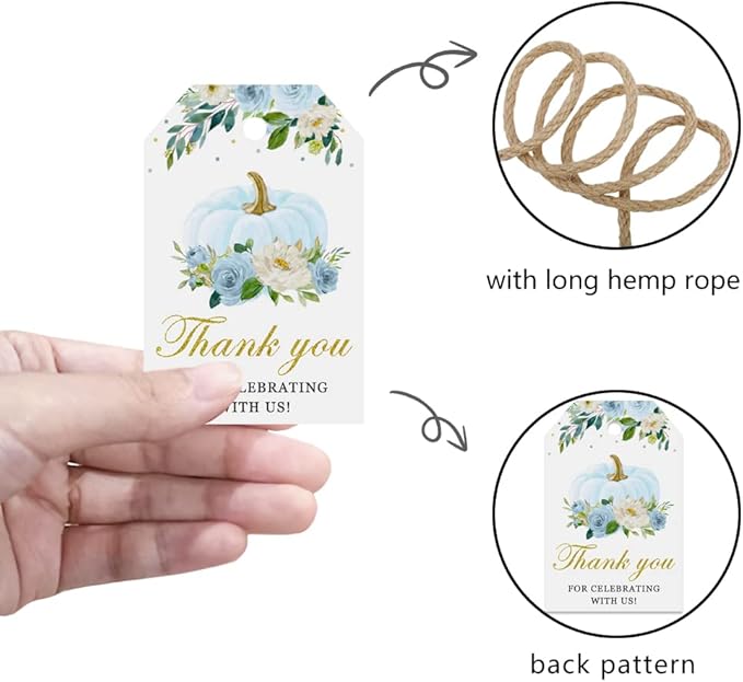 50 Pcs Pumpkin Gift Tags, Fall Theme Gift Tags - Image 5