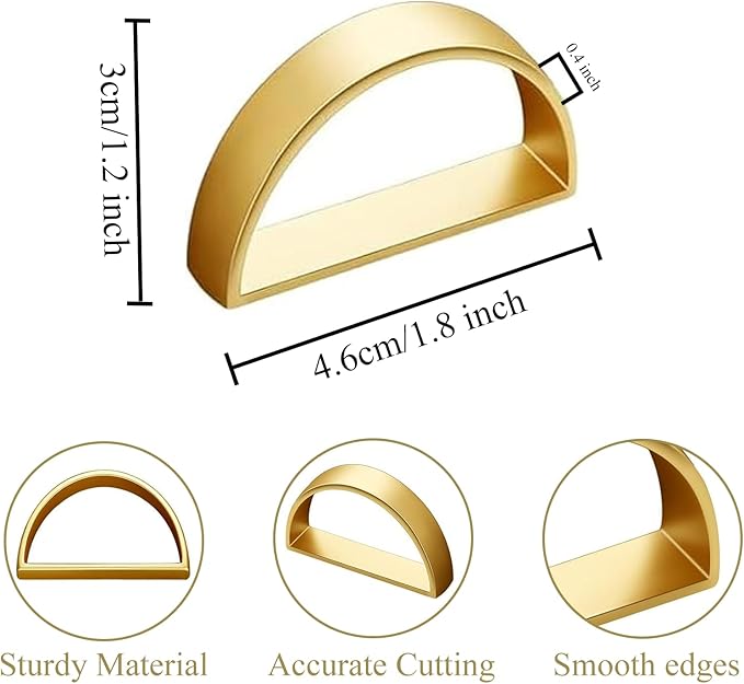 Set of 100 Napkin Rings Metal Gold Semicircle Napkin Ring, Napkin Rings Bulk - Image 2