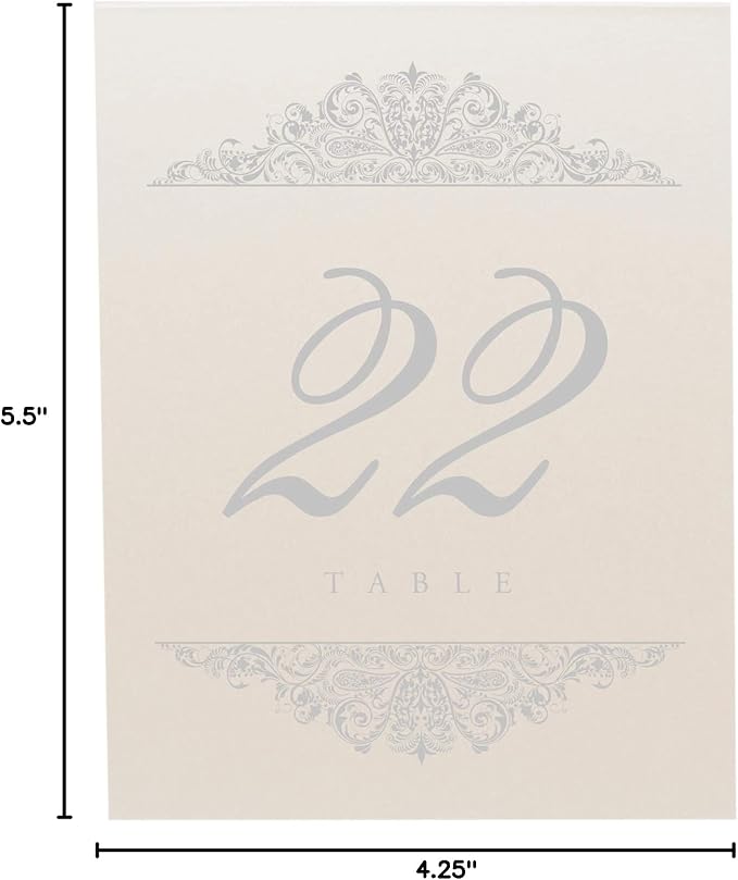 Paisley Wedding Table Numbers, Double Sided, Tent or Use in a Stand - Image 5
