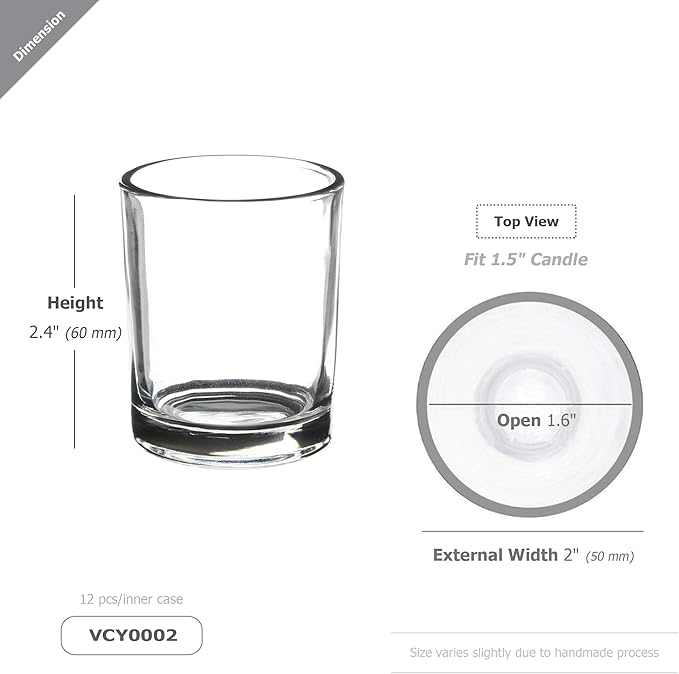 WGV Tea Light Votive Candle Holder 2x2.4, Small Planter Terrarium - Image 2