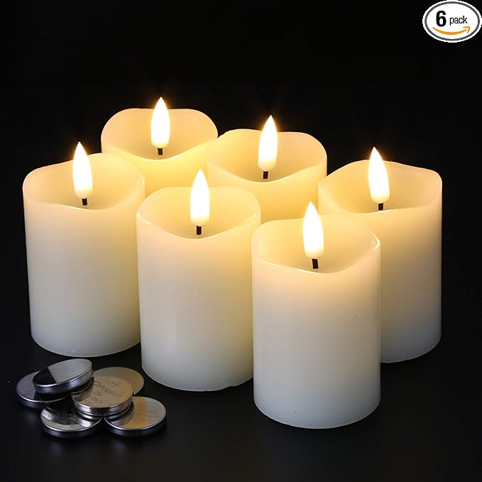 Eywamage Timer Flameless Votive Candles 2 inch x 3 inch, Flickering Small LED by EywamageCandles