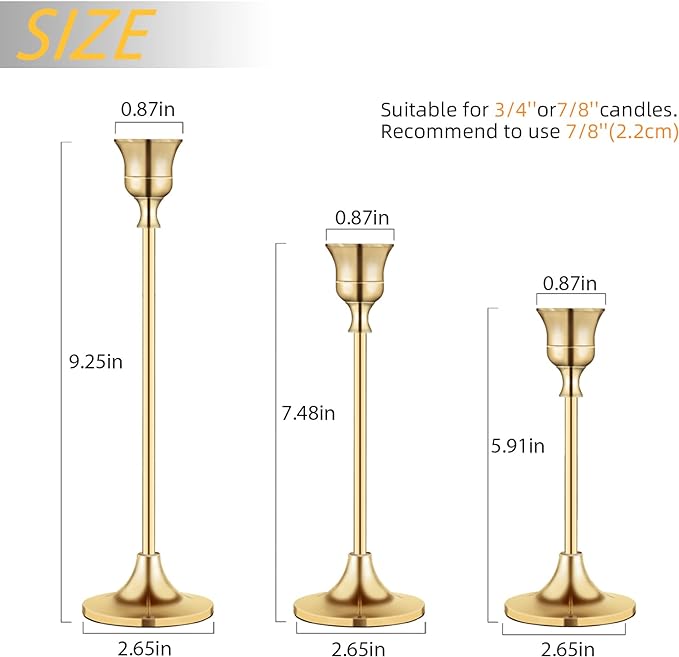 Candlestick Holders, Taper Candle Holder - Image 2