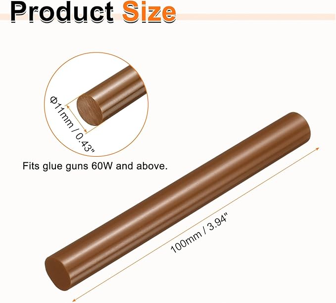HARFINGTON 10pcs Hot Glue Sticks 0.43" Dia x 3.94" Long EVA Mini Hot Melt - Image 2