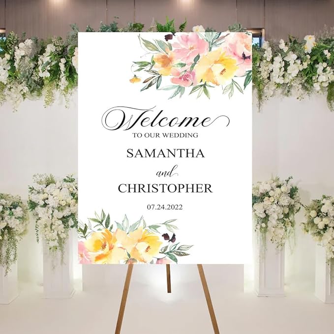 Welcome To Our Wedding Sign, Wedding Welcome Sign, Wedding Ceremony Welcome Sign by Unknown
