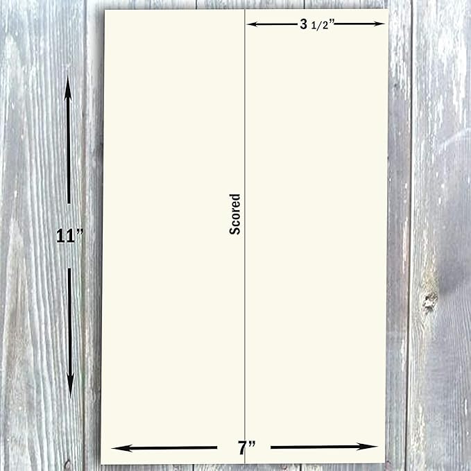 Hamilco Blank Tent Name Place Table Cards 3 1/2" x 11" Folded Card Stock - Image 3