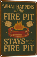 Funny Firepit Metal Sign by Unknown