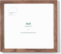 Opposite Wall - 8x8 in - Dark Solid Oak Wood Picture Frame - Lightweight by OppositeWall
