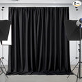 Joydeco Black Backdrop Curtains by JOYDECO
