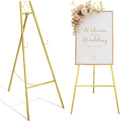 GRENTY 46.7" Gold Easel Stand for Wedding Signs – No Assembly Needed, Heavy by Grenty