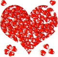 200 PCS Red Acrylic Hearts for Shaped Crystals Fake Heart Gems for Vase Fillers by HappyFiller
