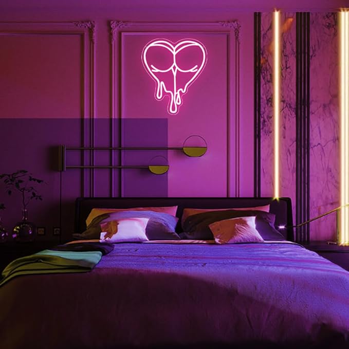 Pink Peach Neon Sign, Lady LED Light Sign - Image 7