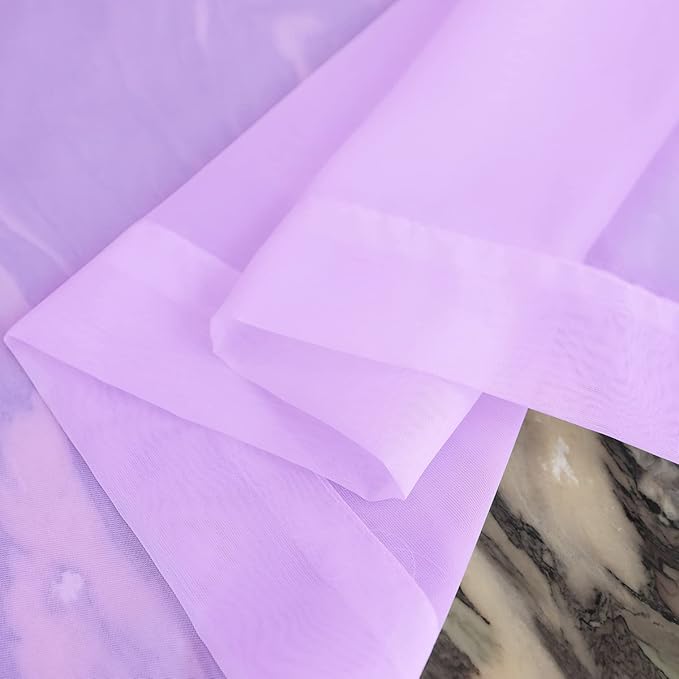 Window Purple Sheer Curtains 60 Inches Width 63 Inches Long 2 Panels Sheer - Image 5