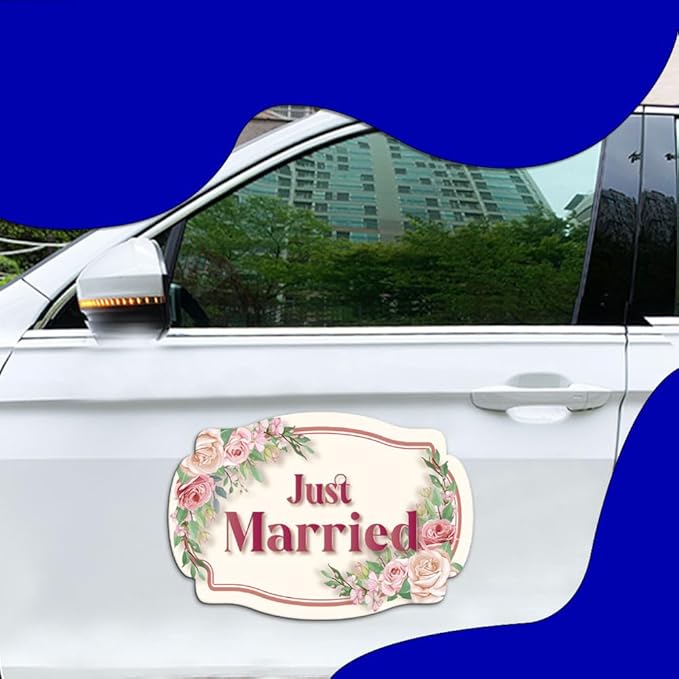 GEEKBEAR Just Got Married Car Magnet - Image 2