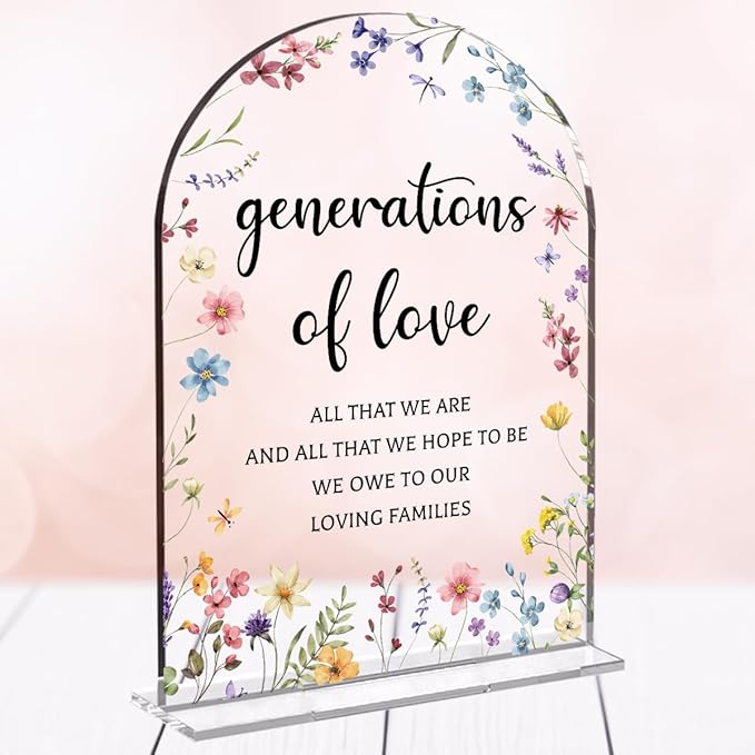 Wedding Sign，Genrations of Love Sign, Wedding Supplies 5x7 Inch, Kids Wedding by Unknown