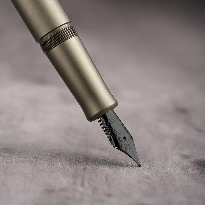 Hongdian M2 Black Forest Mini Fountain Pen, Fine Soft Nib & Sleek Shape - Image 4