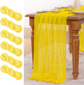 MLMW 6 Pack Yellow Cheesecloth Table Runner Boho Gauze Rustic Cheese Cloth by MLMW