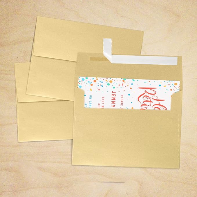 LUXPaper A7 Invitation Envelopes | Peel & Press | 5 1/4" x 7 1/4" | Blonde - Image 7