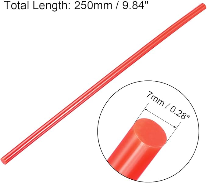 uxcell 20pcs Hot Glue Sticks for Glue Gun 7mm/0.28-inch x 10-inch Mini Hot Melt - Image 2