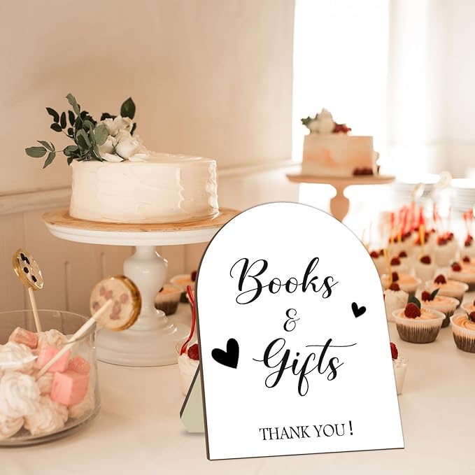 Books & Gifts Minimalist Decor Baby Shower Welcome Sign, 8 * 10IN - Image 3