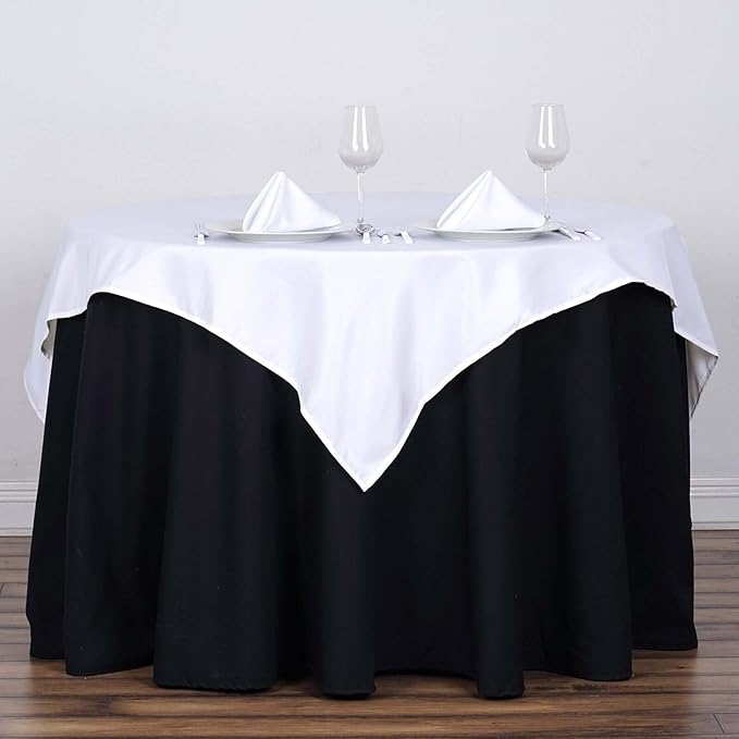 Efavormart 54x54 White Wholesale Linens Seamless Polyester Square Linen - Image 9