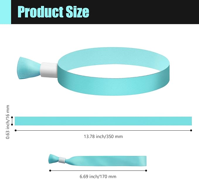 100 Pcs Cloth Event Wristbands, Event Wristbands, Colored Wrist Bands - Image 2