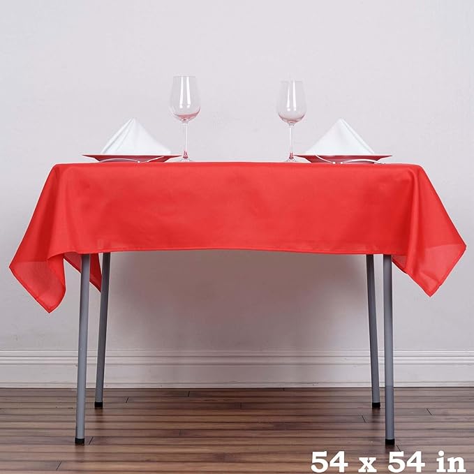 Efavormart 54x54 RED Wholesale Linens Seamless Polyester Square Linen Tablecloth - Image 6