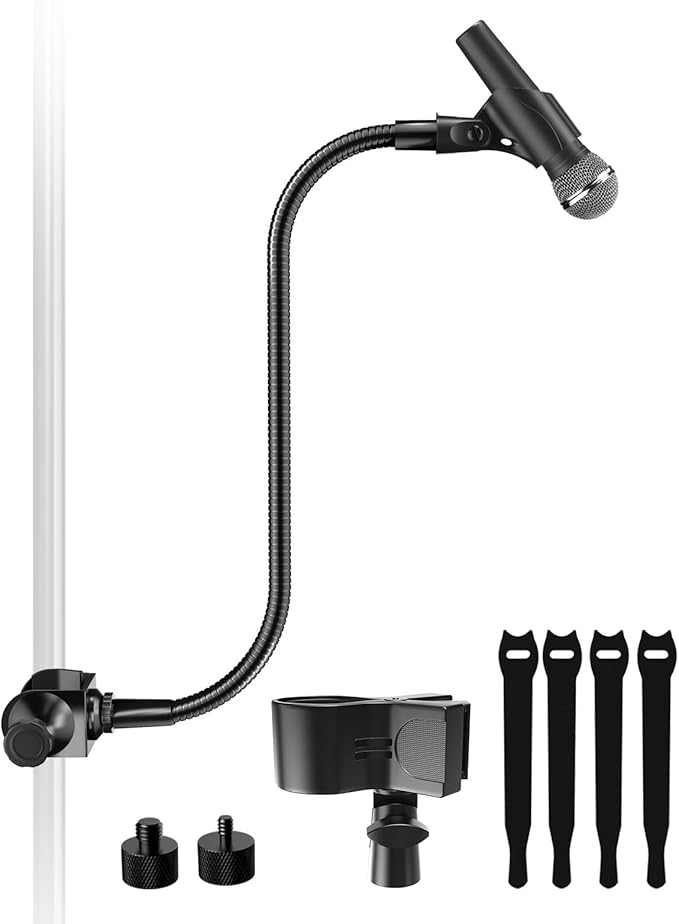 19-inch Gooseneck Microphone Holder Stand, Flexible Mic Arm by EtourAudio