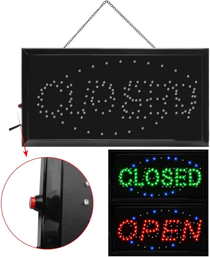 Boshen Led Open Signs Decor for Business Mart Shop Store Bar Cafe Barber ATM - Image 2