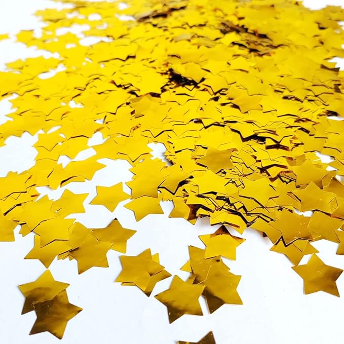 Star Confetti - 0.6 inch Round Gold Foil, Shiny by CC+wonderland+zone